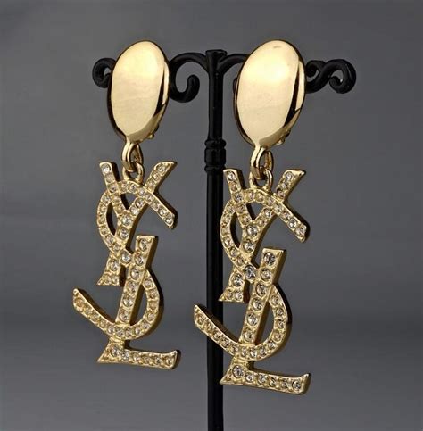 earings ysl|ysl rhinestone earrings.